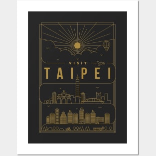 Taipei Minimal Lineal Poster Posters and Art